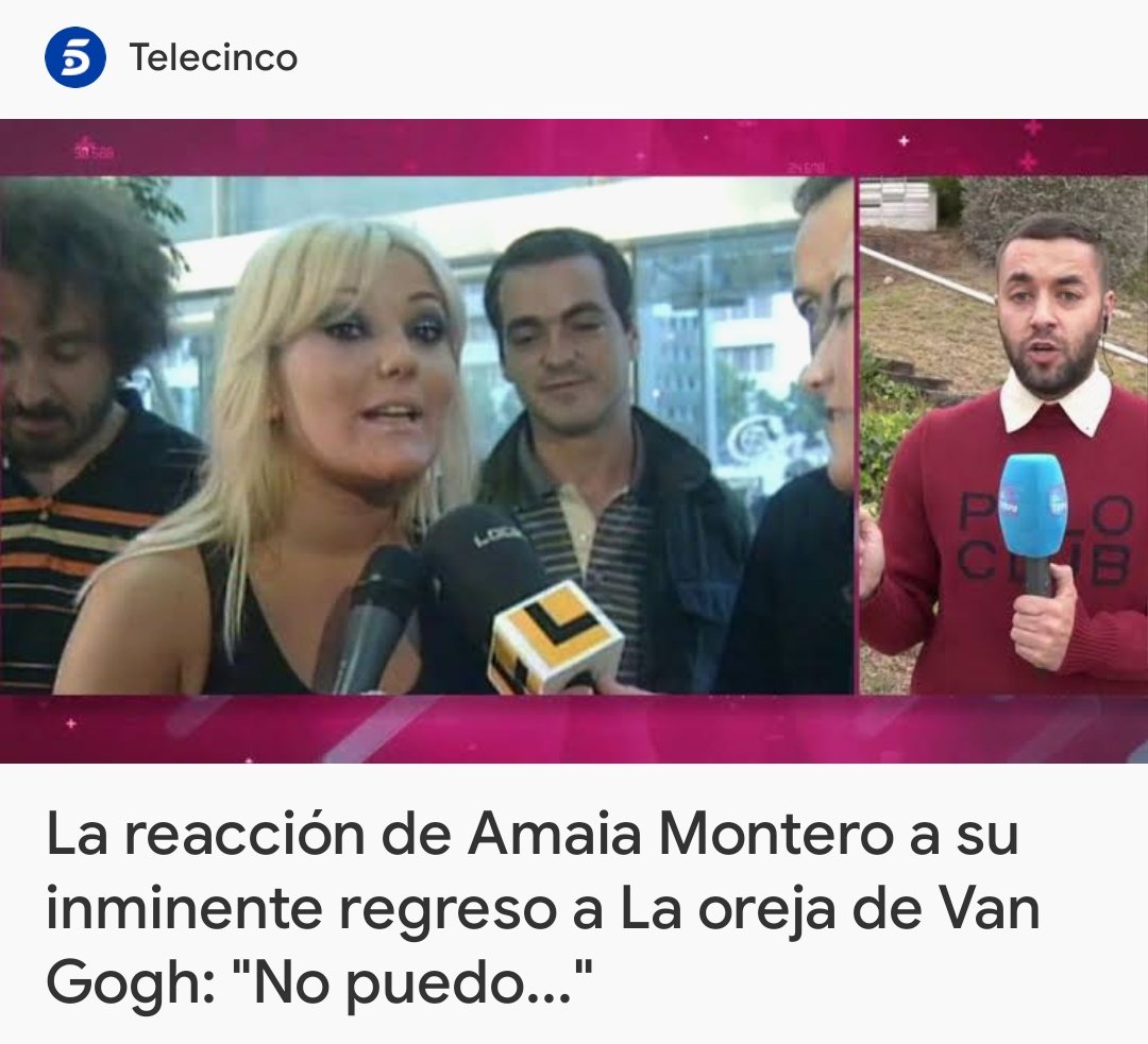 Veo esta imagen y lo que más nostalgia me da no es Amaia sino el micro de Localia. 😅