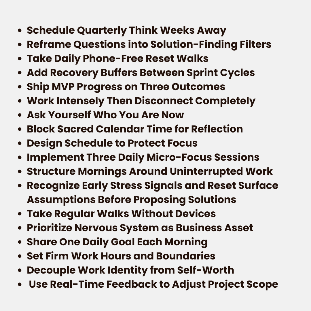 cplusapp's tweet image. Burnout is not a personal failure; it's a systemic issue driven by overwork, lack of autonomy, and blurred boundaries.
Here are 19 battle-tested strategies shared by executives who successfully built cultures resistant to burnout.
#burnout #secret #Work