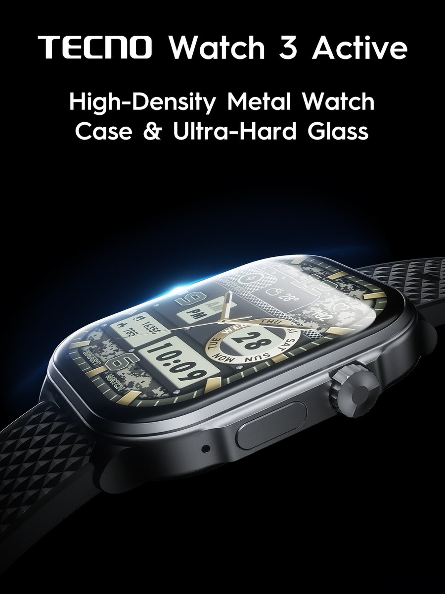 TECNOMobile254's tweet image. Not your ordinary watch!

The TECNO Watch 3 Active brings style, strength, and swag all in one!

#AIoT #TECNOAIoT #TECNOAI #TecnoKenya #tecnoxafcon2025