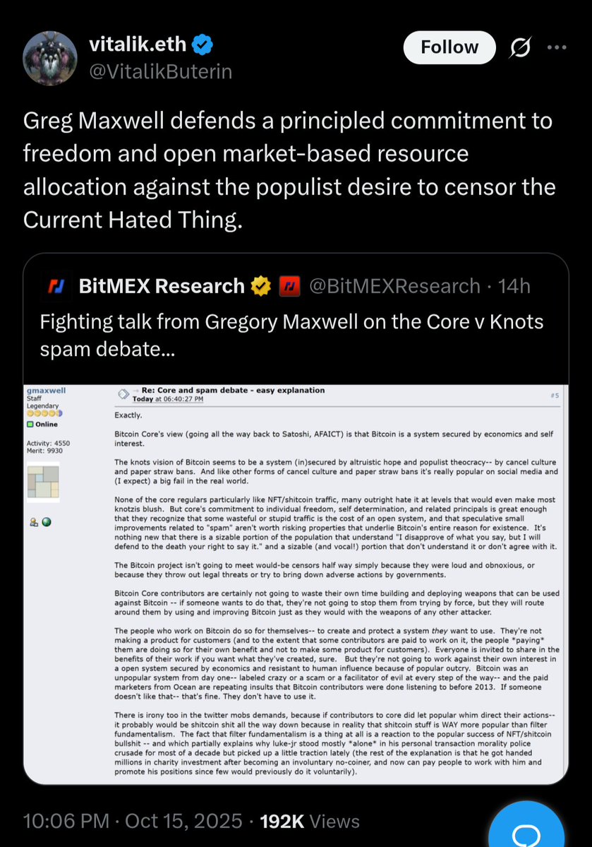 When shitcoiners start praising you instead of bitcoiners, you should know that YOU LOST THE PLOT. 

END THE SHITCOIN CORE