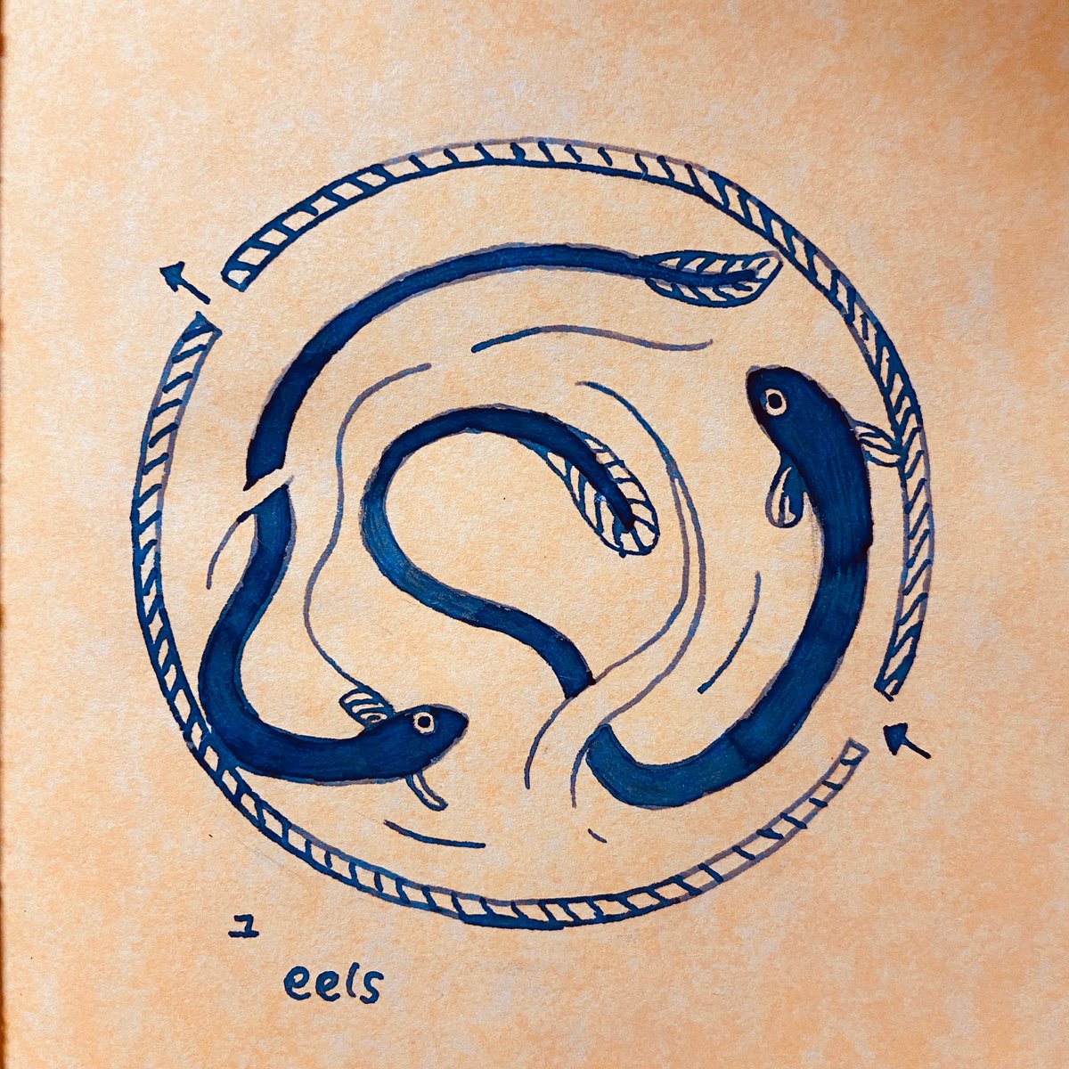 うなぎ
めいろ。今日は、とっても寒い日でした。　風邪ひかないようにしなきゃ。皆様もお大事にしてください！

#めいろ #maze #鰻 #eel #絵画 #artwork #迷路 #クボタユキ