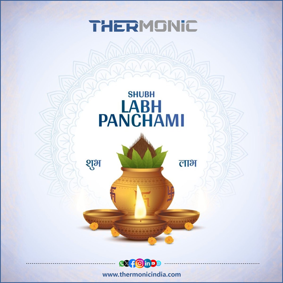 🌼 Shubh Labh Panchami! 💫
May this auspicious day bring prosperity, growth, and new beginnings for all.
#ShubhLabhPanchami #Thermonic #FestivalOfProsperity #TogetherWeGrow #FestiveVibes #CorporateCelebration