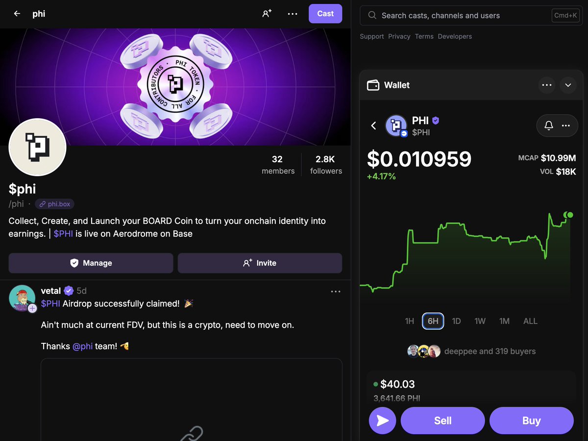 $PHI is live on <a href="/farcaster_xyz/">Farcaster</a> 

Join our channel now →
farcaster.xyz/~/channel/phi