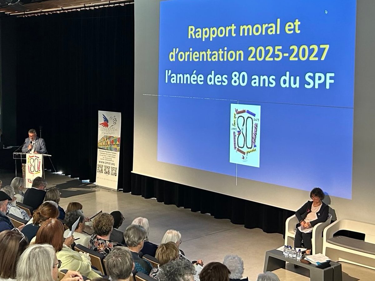 IsabelleBrique2's tweet image. Congrès départemental du #SecoursPopulaire de la #HauteVienne ce matin à #Isle en présence de plus d’une centaine de délégués du mouvement. L’occasion de saluer la mobilisation sans relâche des nombreux bénévoles et de les remercier pour toutes les actions menées. 👏@SecoursPop