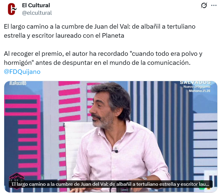 Koldo CF (@koldo_cf) on Twitter photo Una nueva prensa cultural (Los Planetas):
Sé que algo importante
Está a punto de ocurrir
Despiértame un poco antes
Tal vez me pueda divertir... Una nueva prensa cultural (Los Planetas):
Sé que algo importante
Está a punto de ocurrir
Despiértame un poco antes
Tal vez me pueda divertir...