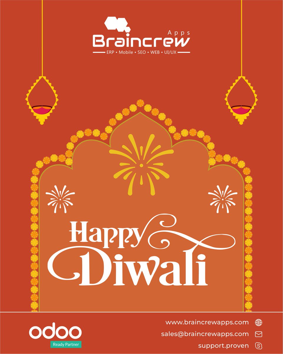 braincrewapps's tweet image. Let the light of Diwali guide your business toward growth and success! 💡
Happy Diwali from Braincrew Apps! 🎉

#HappyDiwali #Diwali2025 #FestivalOfLights #BraincrewApps #TeamBraincrew #DiwaliCelebration #LightUpYourBusiness #OdooPartner #OdooExperts #BusinessGrowth