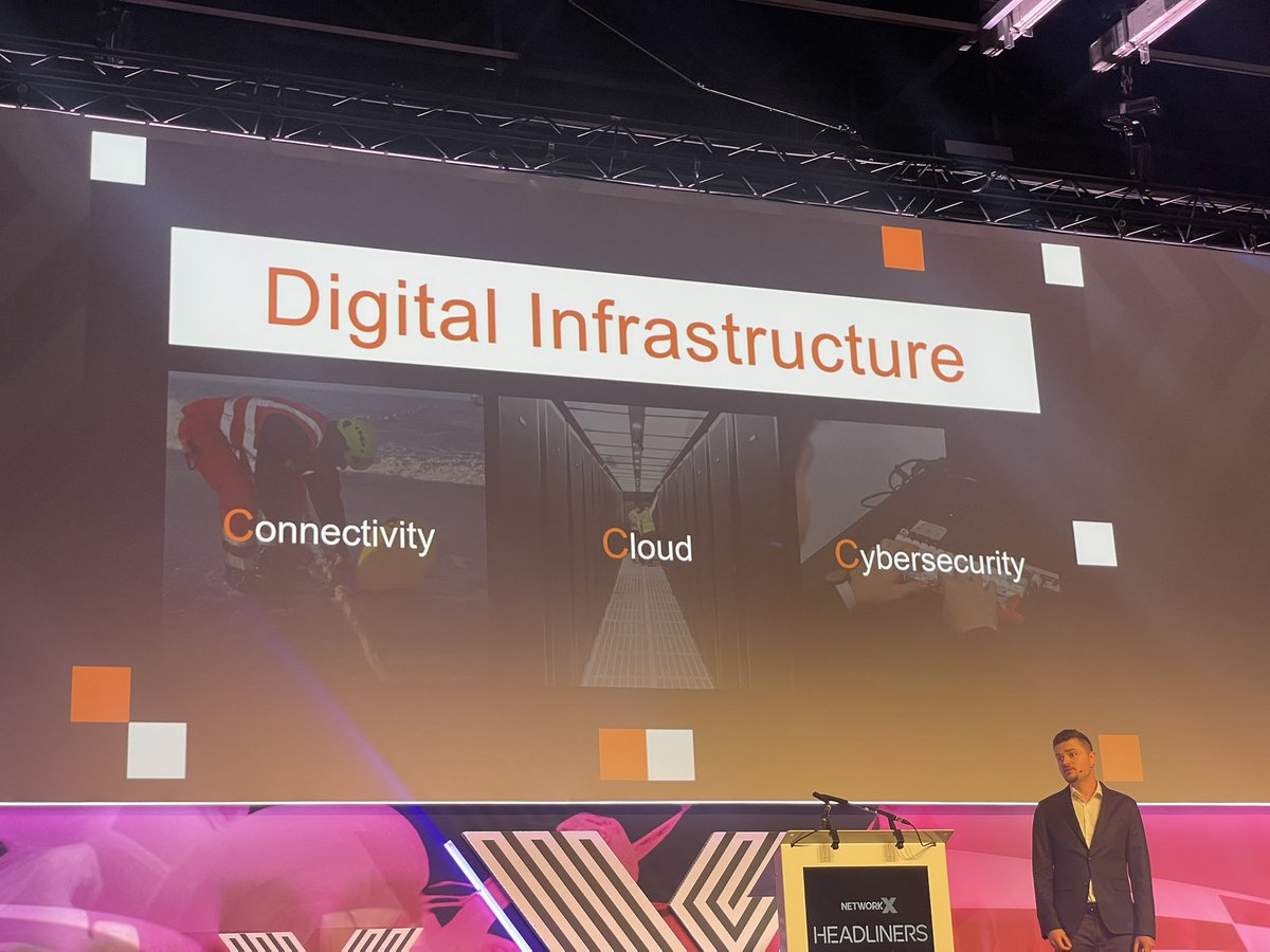 disruptivedean's tweet photo. Back to #NetworkX Day 3
@orange on stage talking about AI
Mentions energy, agent auth & security, sovereignty etc https://t.co/93EhbANbc8
