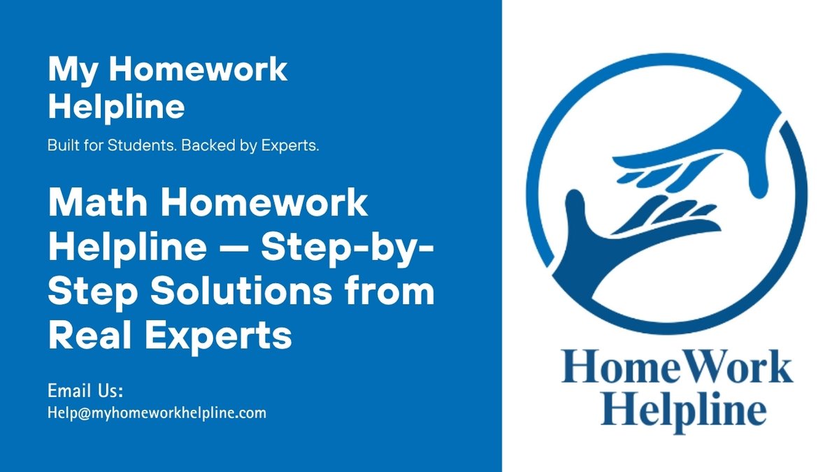 MyHWHelpline's tweet image. Stuck on equations? 🧮
Our Math Homework Helpline offers clear, step-by-step help in algebra, geometry, trigonometry &amp; calculus — 100% human-written and plagiarism-free.
👉 myhomeworkhelpline.com/math-homework-…
#MathHelp #HomeworkHelpline #Algebra #Geometry #Trigonometry