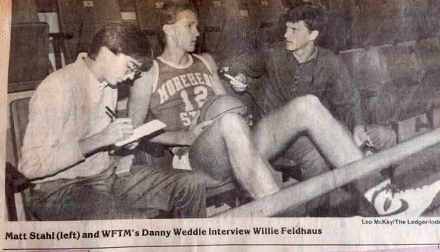 Matt Stahl and Danny Weddle interview Willie Feldhaus at Morehead media day