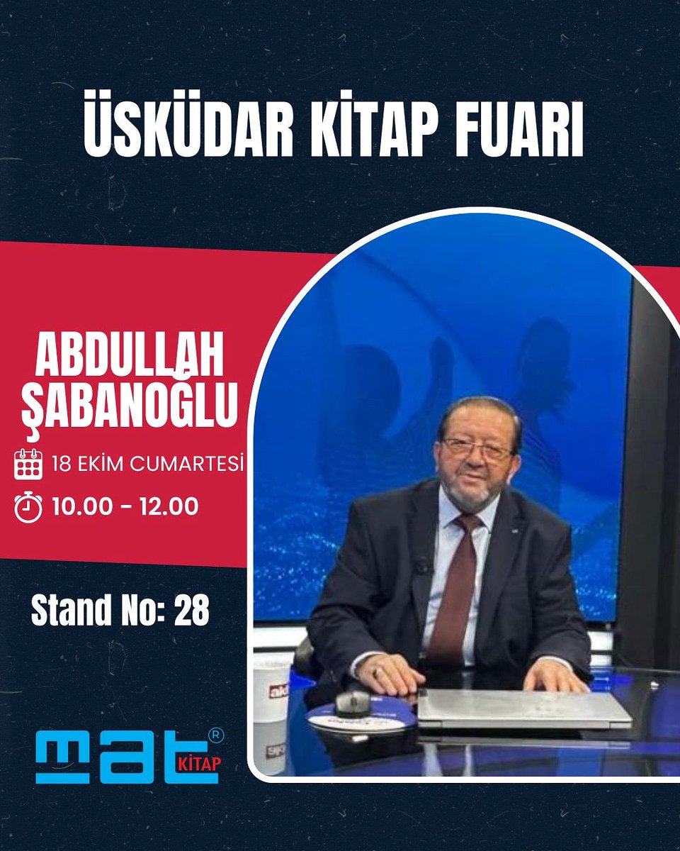 📚 Üsküdar Kitap Fuarı’nda buluşalım!
Yazarlarımız, imza günleriyle 11–19 Ekim tarihleri arasında Üsküdar Meydanı’nda sizlerle olacak. ✍️

Okur Yayın Grubu olarak Stand No: 28’de tüm okurlarımızı bekliyoruz! 💫

#ÜsküdarKitapFuarı #OkurYayınGrubu #İmzaGünü #KitapFuarı