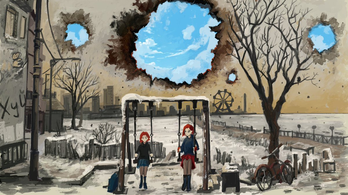 Angelss850951's tweet photo. Echo of memory
#paintingstyle #backgroundart #moodyart #artofruin #bleakscenery #digitalart #illustration #visualnovel #psychologicalart #postapocalyptic #conceptart #storytellingart
#Angelss https://t.co/ClHU5BqtpW