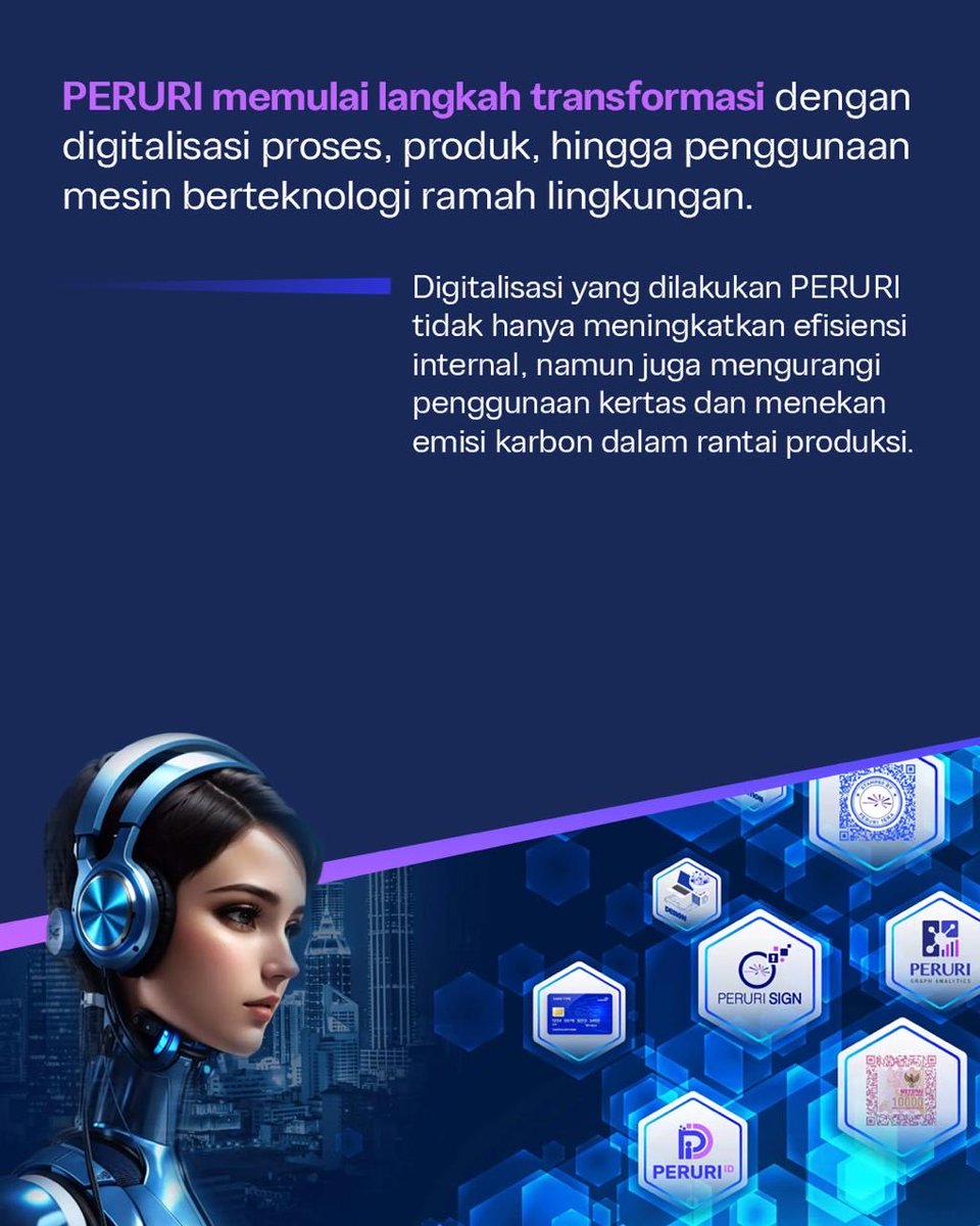 ayudaayudi's tweet photo. PERURI terus berinovasi dengan menggabungkan digitalisasi proses dan teknologi ramah lingkungan.

#PerusahaanTeknologiHighSecurity #InnovationforASovereignFuture #KemajuanBerdaulat #InovasiKeamananTinggi #PeruriGovTechIndonesia #TrusteeOfSovereignty https://t.co/XbOZtbPO7B