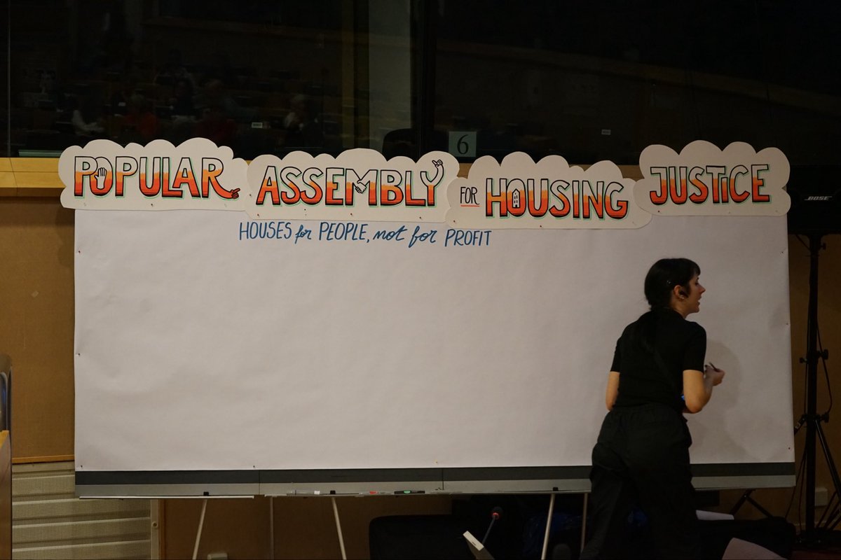 Abrimos unas jornadas de vivienda históricas en el Parlamento Europeo con decenas de asociaciones, sindicatos y colectivos de vivienda venidos de varios países para poner sobre la mesa soluciones a la crisis de la vivienda. Porque las viviendas son para vivir, no para especular.