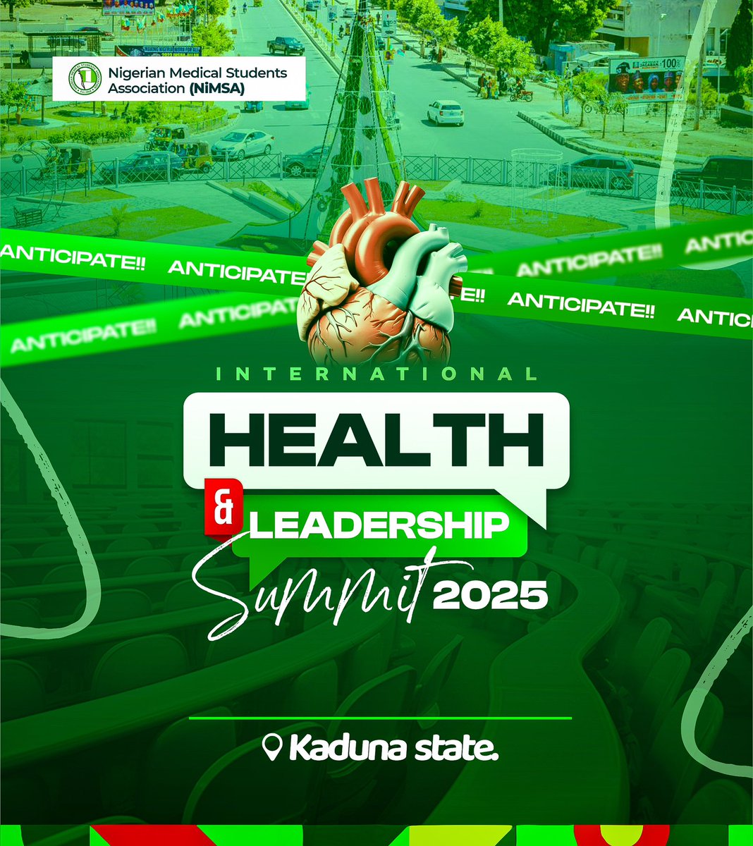 🌍 THE WAIT IS FINALLY OVER!🌍

The Nigerian Medical Students Association (NiMSA) is set to redefine excellence with the grand unveiling of the 

💚INTERNATIONAL HEALTH &amp; LEADERSHIP SUMMIT 2025!💚

📍 Kaduna State, Nigeria

       The center of learning