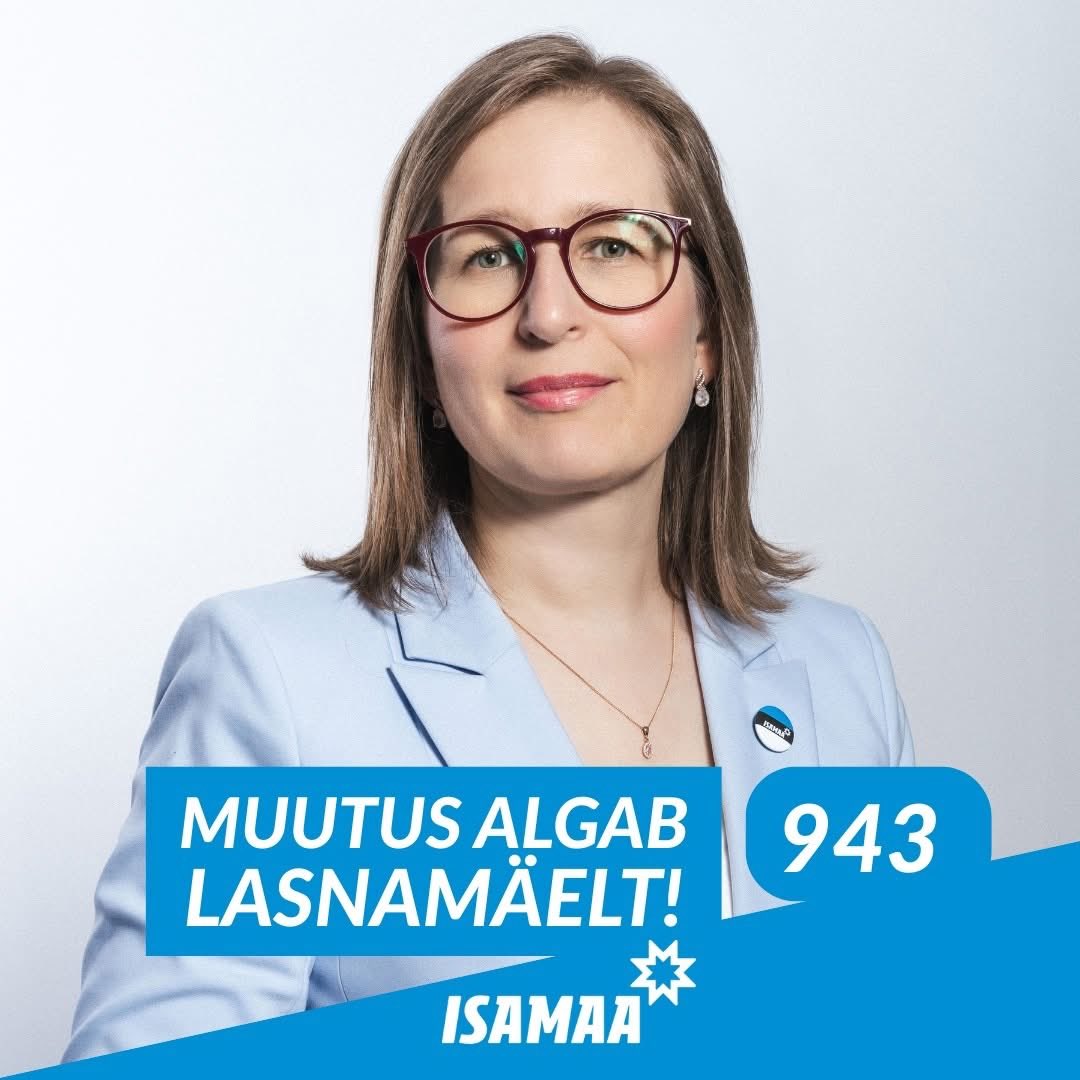 Lasnamäel hääleta 943. Seisan selle eest, et majad saaksid kaasaegseks remonditud, hoovid ja kōnniteed korda, kodumaja juures parkida, Laagna teele mugavad trollid, eestikeelsele õppele üleminek edukas, õpetajad ja õpilased toetatud, koolid ja lasteaiad eestimeelselt juhitud.