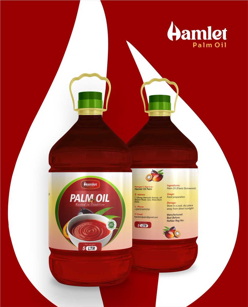 logoladystudio's tweet photo. A glimpse into my latest design journey with Hamlet Palm Oil.
This project was all about celebrating the rich tradition behind palm oil production while creating a modern, recognizable visual identity. 

#Branding #PackagingDesign #PalmOil #LogoDesign #HamletPalmOil https://t.co/pK8X8r2o99