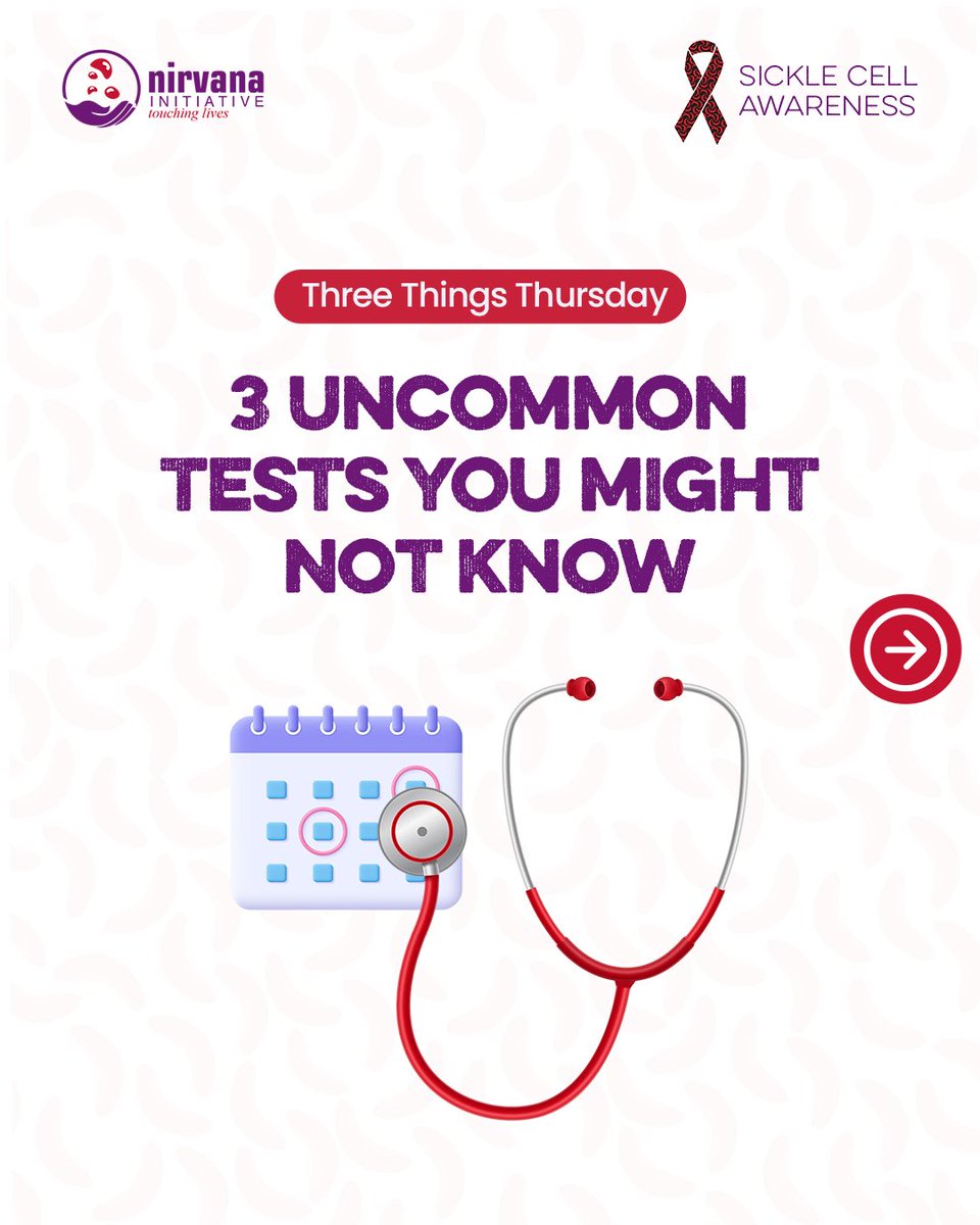 nirvana_sci's tweet photo. Not every test gets talked about, but these 3 matter 👇🏽

🧠 Transcranial Doppler: checks for silent strokes (esp. in kids)
☀️ Vitamin D test: low levels = weak bones, more pain
💧 Kidney microalbumin: spots early kidney damage

Ask your doctor about them 💪🏽
#SickleCellAwareness https://t.co/1LCpqSkxIo