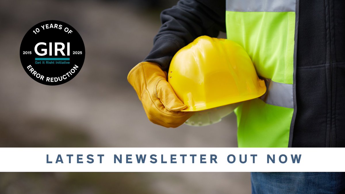 GIRI_UK's tweet image. Our latest newsletter is out now.

Check your inboxes or read it here: mailchi.mp/57b389cc72ff/l…

If you don&apos;t already receive our newsletter, you can sign up here: getitright.uk.com/newsletter

#construction #errorreduction #rightfirsttime