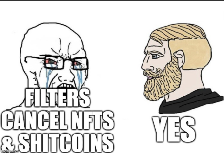 BitcoinMotorist's tweet image. After all that gaslighting about miner centralization, fee estimation, and ineffectiveness of filters. We finally get a mask off moment. This is the real reason Core hates filters.