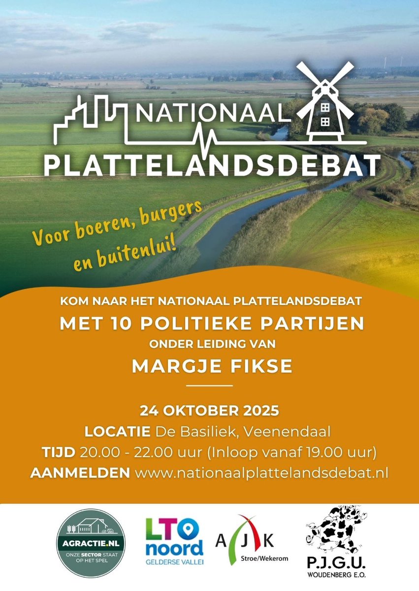 Na ons #ltolandbouwdebat nu een plattelandsdebat. Aandacht voor boer en tuinder!