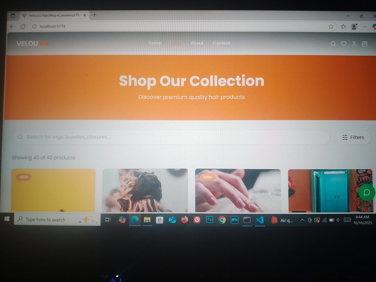 tech_evolv's tweet image. The Veloura Hair Shop is live 🛍️✨
Explore premium wigs and hair collections with a sleek, responsive shopping experience.
Every click is beauty redefined 💇♀️💻
Built with React.js, TypeScript, HTML & JavaScript — styled to perfection.
#VelouraHair #EcommerceDesign #ReactJS