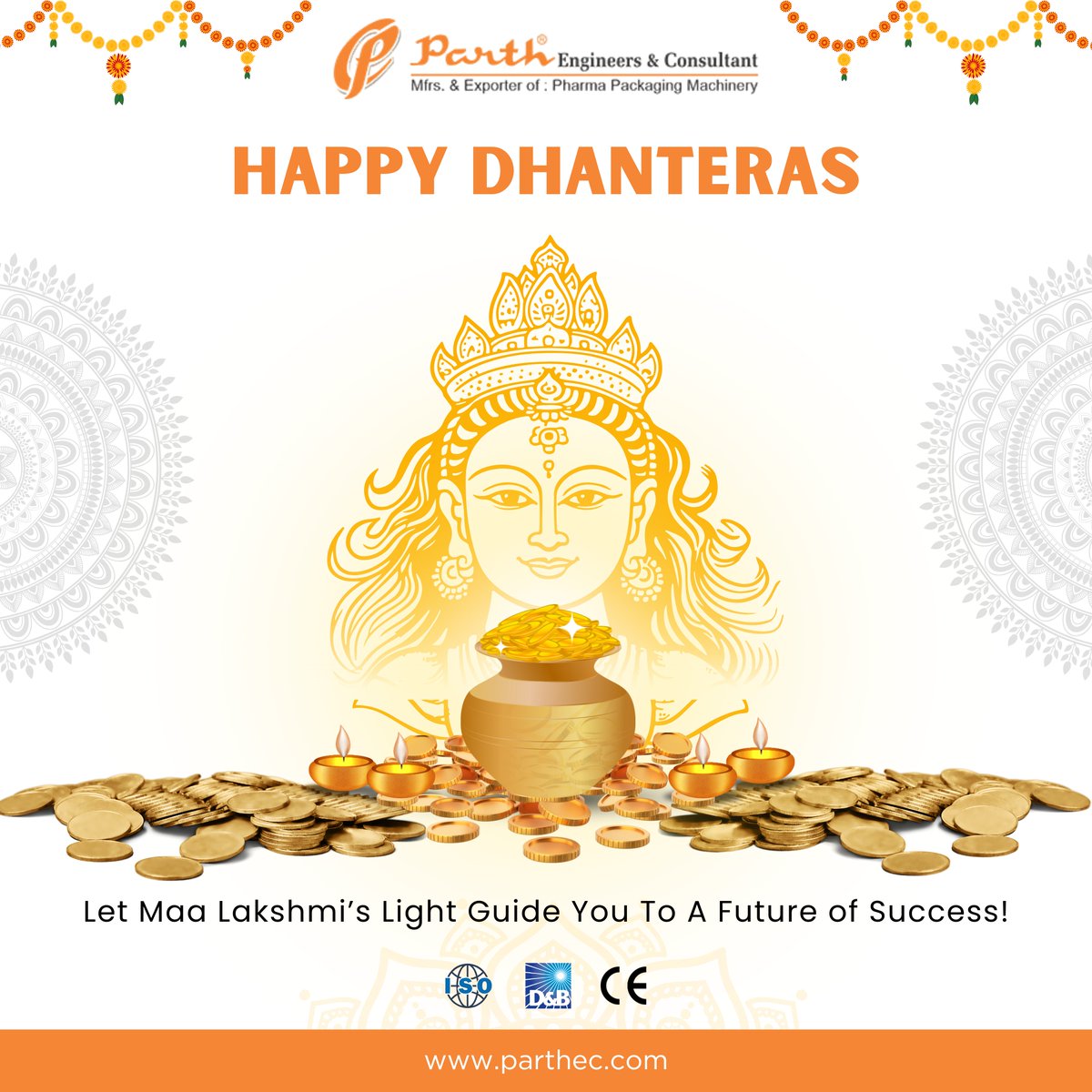 EngineersParth's tweet image. Dhanteras is the perfect time to welcome abundance into your life. May Maa Lakshmi’s blessings bring you prosperity and success in all endeavors. 

Visit us: parthec.com

#ParthEngineersandConsultant #Parthec #HappyDhanteras #Dhanteras2025  #DhanterasCelebration