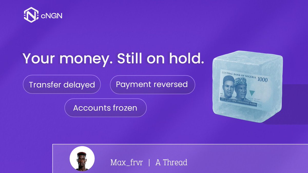 Max_frvr's tweet photo. This is reality for millions in Nigeria and even Africa at large.

Transfers delayed

Payments reversed

Accounts frozen for “suspicious activity”

You’re sending your own money, yet you have to beg to access it. https://t.co/mQTG7U1XYR