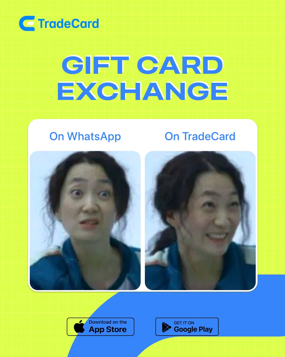 Tradecardng's tweet photo. Trading gift cards ?
One gives you stress, the other gives you cash fast ๐ธ
Donโt get played โ switch to TradeCard today!
#TradeCard #giftcardstrade #nigeria #fuelyourlife #giftcards #progress #bestapp #securedtrade https://t.co/mA4qR3CC7z