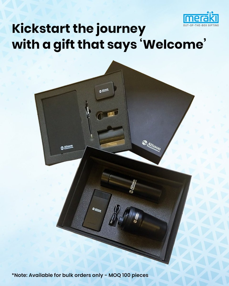 Meraki_Merch's tweet photo. Start with a bang!
Our customizable Welcome Kits make a lasting first impression. Perfect for onboarding employees or welcoming clients.

DM us to create your brand's signature welcome experience

#merakimerchandising #CorporateGifting #WelcomeInStyle #EmployeeOnboarding #gifts https://t.co/oZxAVucDbx
