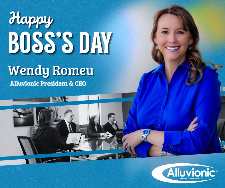 Alluvionic's tweet image. Happy Boss’s Day to the visionary who built Alluvionic from a one-woman shop to an Inc. 5000 company! Wendy Romeu leads with integrity, innovation, and heart...guiding us through challenges and growth with courage and care. Thank you for inspiring us daily. #BossesDay #Alluvionic