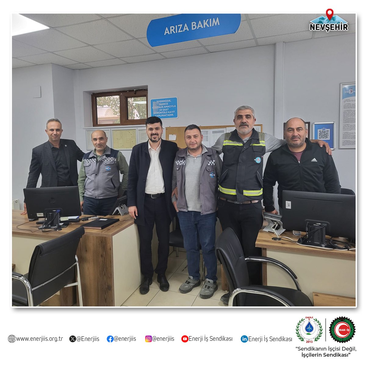 Sendikamız Genel Merkez Teşkilatı tarafından, MEDAŞ Nevşehir Ürgüp ekiplerine ziyarette bulunulmuştur. Değerli üyelerimize sendikal faaliyetler hakkında bilgilendirmeler yapılmıştır.

Üyelerimize misafirperverliklerinden ötürü teşekkürlerimizi sunuyor, çalışmalarında