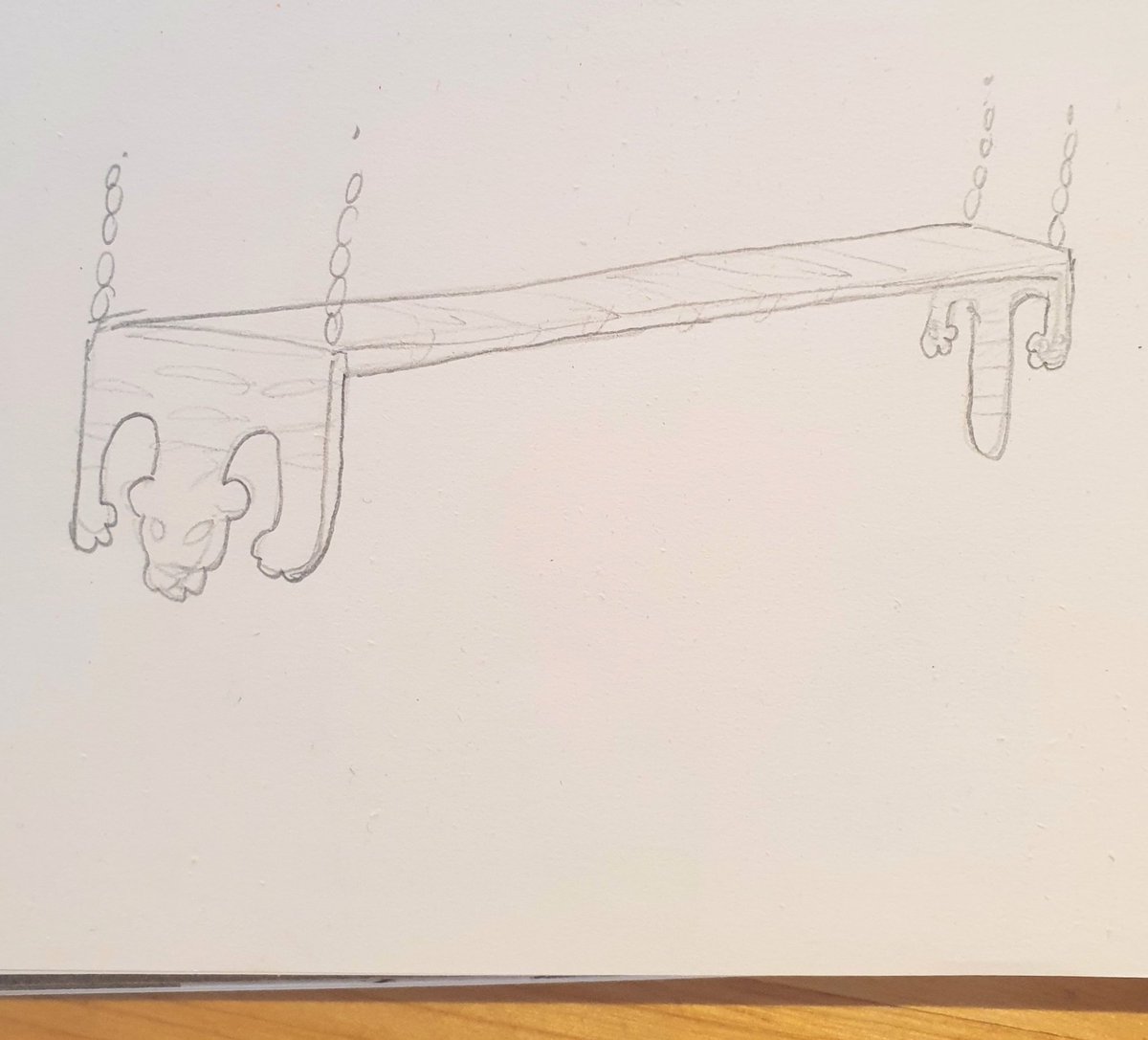 A tiger shelf I made for my daughter's drawing table