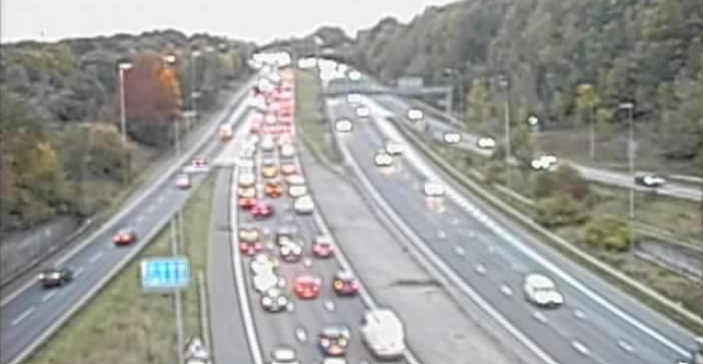 Hour long delays as traffic queues on busy motorway ift.tt/omdkf0q