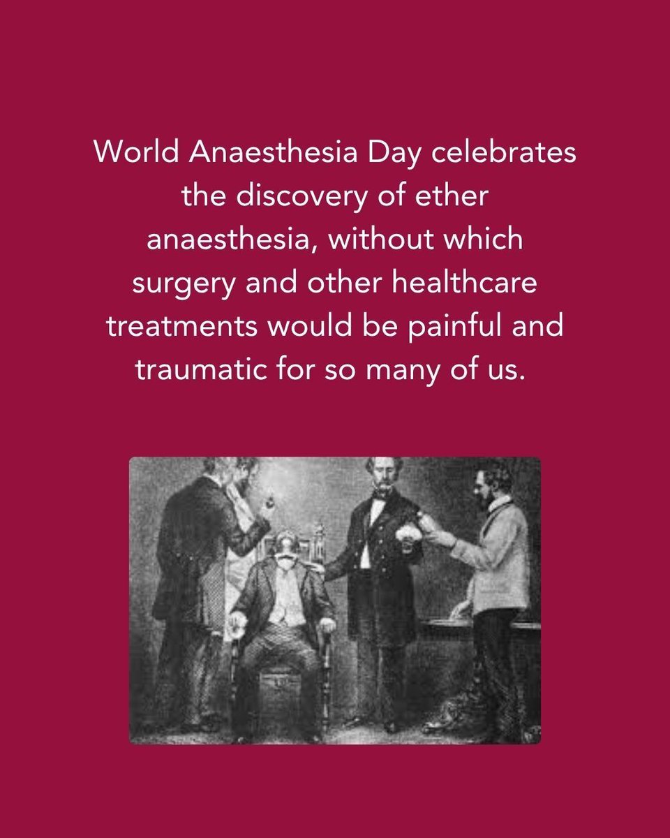 Assoc_Anaes's tweet image. Happy #WorldAnesthesiaDay 🥳