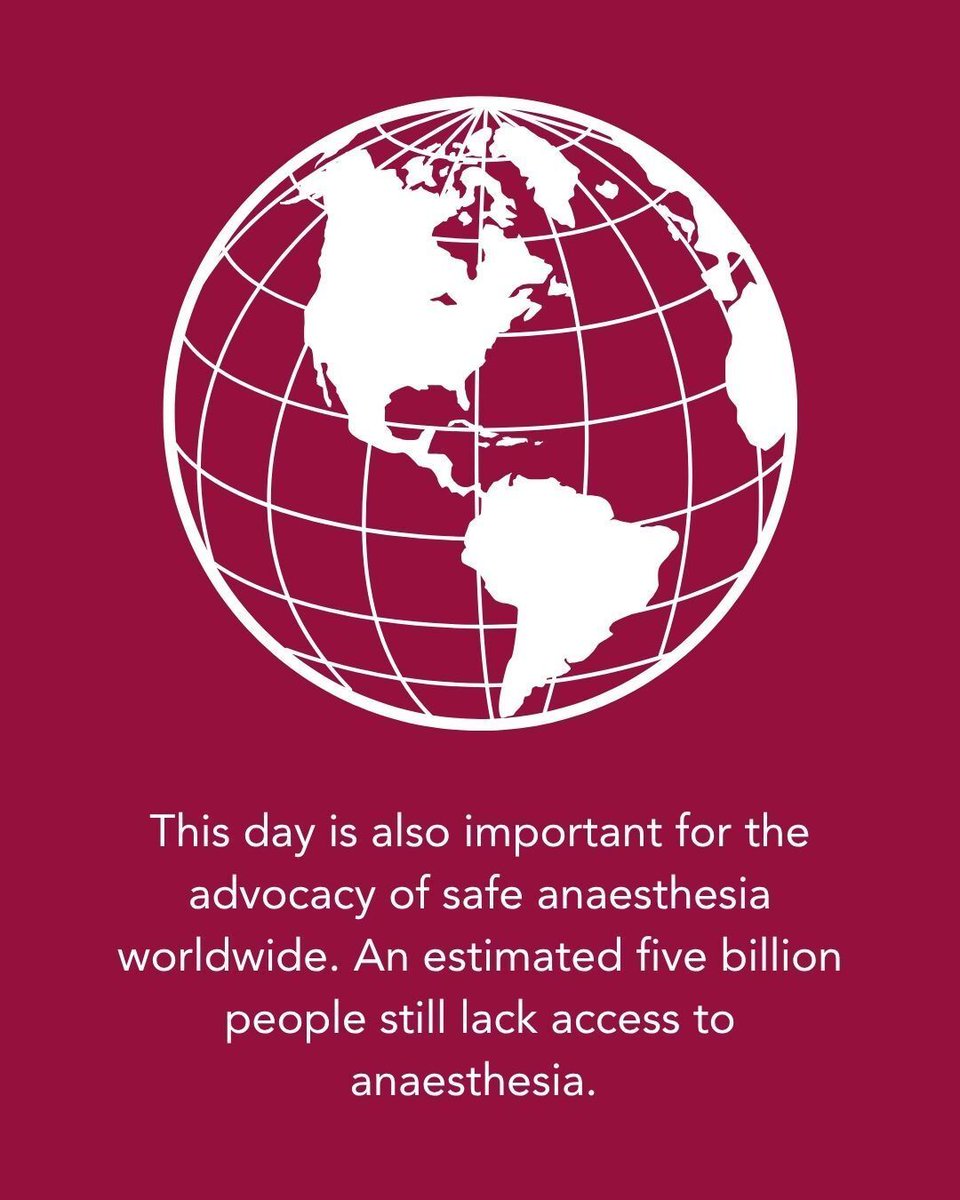 Assoc_Anaes's tweet image. Happy #WorldAnesthesiaDay 🥳