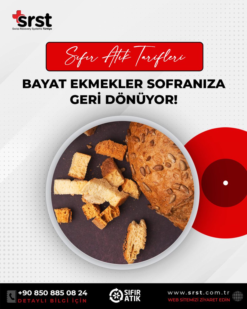 srstmakine's tweet photo. Bayat ekmeklerle sofralarınıza yeni lezzetler katabileceğinizi biliyor muydunuz?🥖 https://t.co/D3okoKqkUU