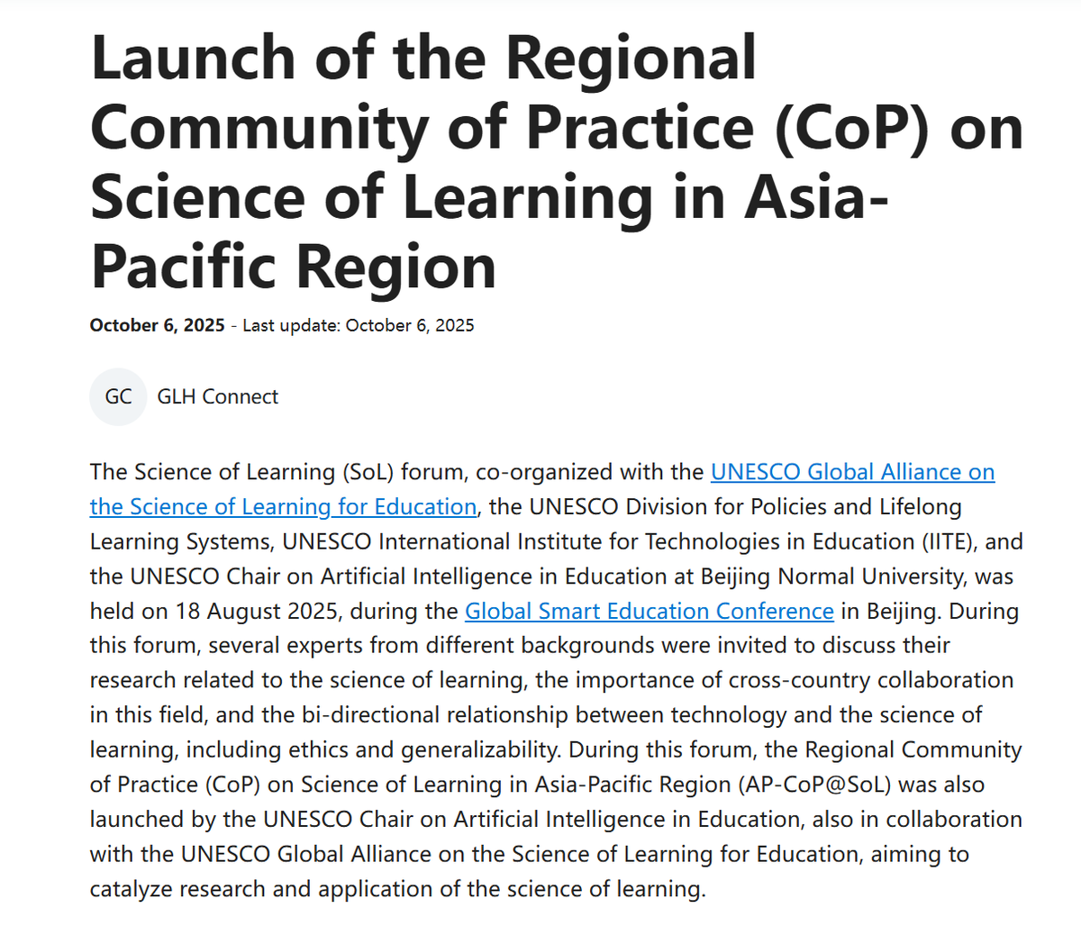 slibnu's tweet photo. ✨ Launch of the Regional CoP on Science of Learning in Asia-Pacific Region

👩‍🔬 Become a member:
Complete the Membership application form: https://t.co/79agssM3Sx

📧 For more information, contact unescochair.aied@bnu.edu.cn https://t.co/7dEK8qJGSW