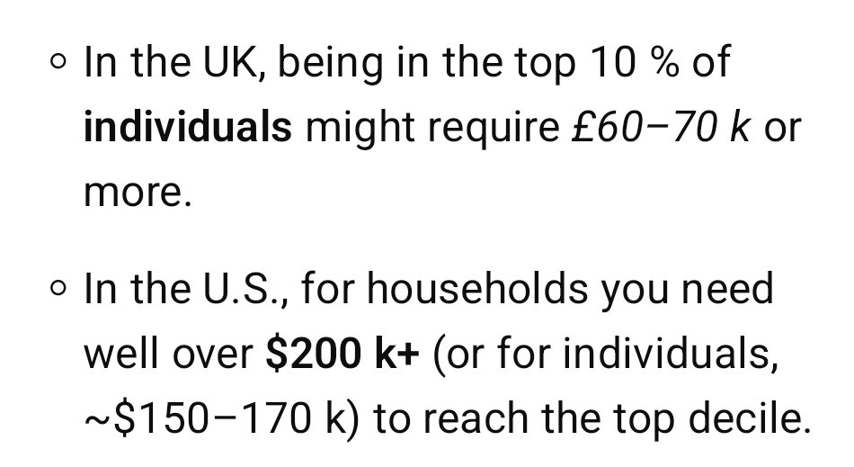 The problem with Britain is that it is a welfare state with a country attached. It's so difficult to actually make good money here because our taxes are through the roof. To get into the top 10% in Britain you only need to earn £64k. In America you need to earn north if £100k.