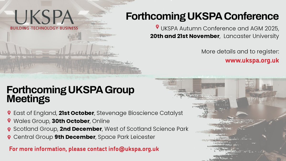 .<a href="/UKSPA/">UKSPA</a> members dates for your diary!👇#ukspa #sciencepark #innovation #research #incubation #innovationdistrict #clusters #collaboration #netzero