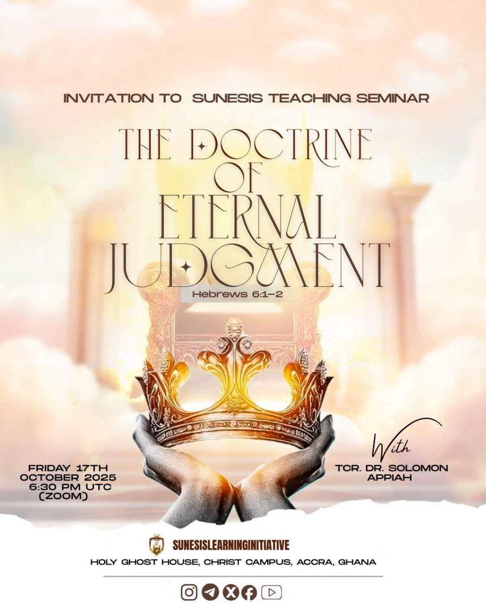 SunesisLearning's tweet image. 🗣𝐈𝐍𝐕𝐈𝐓𝐀𝐓𝐈𝐎𝐍 𝐓𝐎 𝐁𝐈𝐁𝐋𝐄 𝐓𝐄𝐀𝐂𝐇𝐈𝐍𝐆 𝐒𝐄𝐌𝐈𝐍𝐀𝐑

🗓 October 17, 2025 🇬🇭 6:30PM UTC  🇹🇹 2:30PM  

🔗𝐑𝐄𝐆𝐈𝐒𝐓𝐄𝐑 𝐕𝐈𝐀 𝐓𝐄𝐋𝐄𝐆𝐑𝐀𝐌  - 𝐒𝐮𝐧𝐞𝐬𝐢𝐬 𝐍𝐚𝐭𝐢𝐨𝐧

Visit sunesislearninginitiative.com
#SunesisTeachingSeminar
#SunesisLearningInitiative