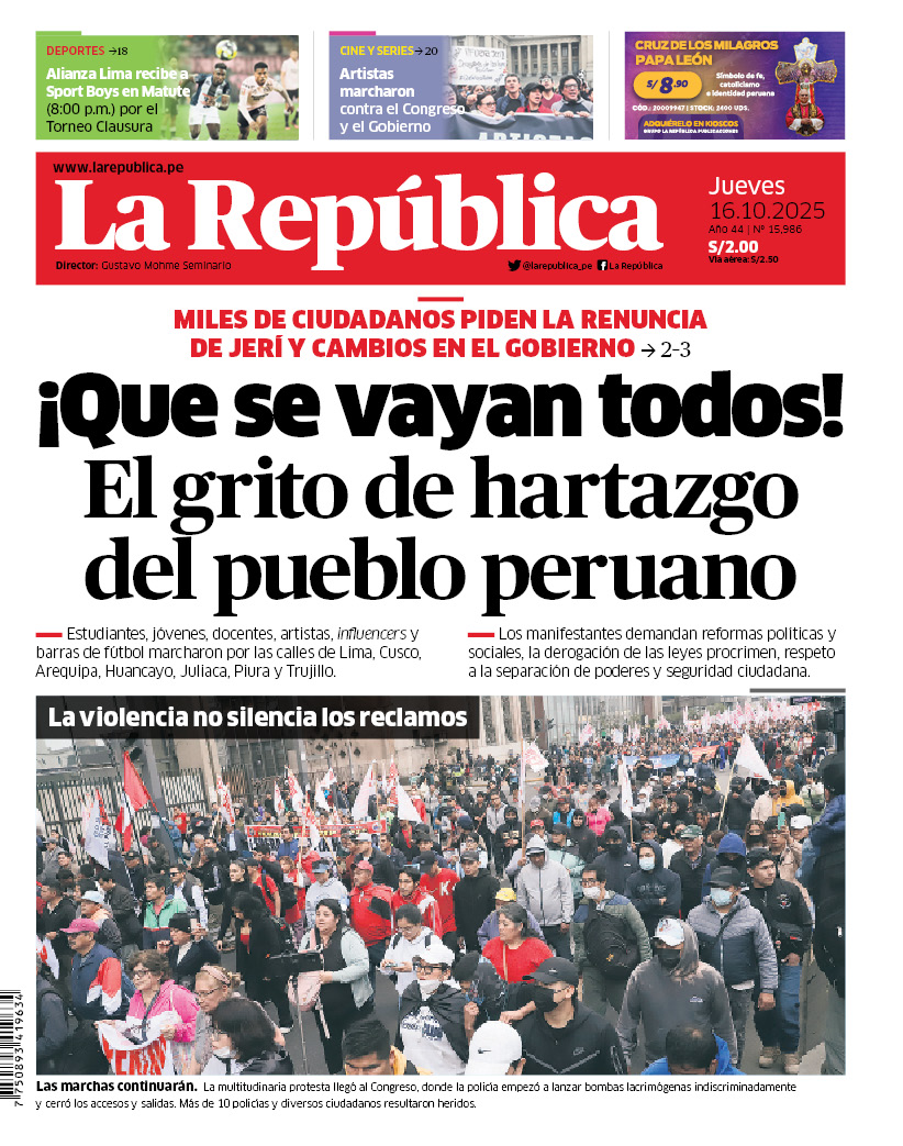 🗞 ¡Buenos días! 👋 Esta es nuestra portada de hoy, jueves 16 de octubre de 2025 📰

➡️ Recuerda que también puedes leer nuestra versión impresa aquí: bit.ly/3RXjMuC
