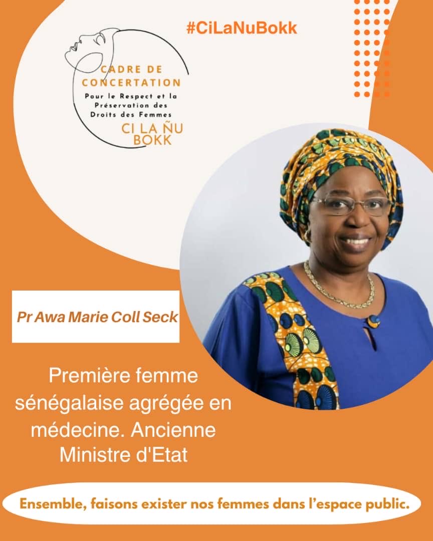 zoubyben's tweet photo. 12. Pr Awa Marie COLL SECK
Première femme sénégalaise agrégée en médecine
Professeure, ancienne Ministre d’État, femme d’action et de science.
Autrice de “Santé et politique en Afrique” (L’Harmattan, 2012)
👉🏾 https://t.co/nzhpPVSSm7
#CiLaNuBokk #FemmesEtScience cc @AwaMCollSeck https://t.co/pk9SVw7QHt
