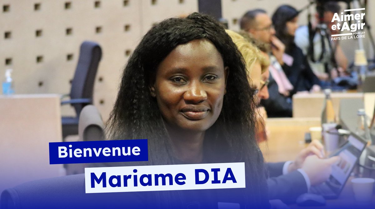 <a href="/C_MORANCAIS/">Christelle MORANÇAIS</a> <a href="/C_Nebbula/">Constance Nebbula</a> <a href="/laurentdejoie/">Laurent DEJOIE</a> <a href="/NPoirier44/">Poirier Nathalie</a> <a href="/franck_louvrier/">Franck LOUVRIER</a> <a href="/samiasoultani/">Samia Soultani</a> <a href="/rbrancour/">Roch Brancour</a> <a href="/AndreMARTIN126/">André MARTIN</a> <a href="/Antoine_Chereau/">Antoine_Chereau</a> <a href="/SandraImperiale/">Sandra Impériale</a> 💪Notre majorité s’enrichit d’un nouveau talent !
Bienvenue à Mariame Dia, élue vendéenne et ancienne sportive de haut niveau. 
Son parcours d’engagement et son sens du collectif sont une vraie chance pour notre groupe et pour la Région. #directPDL