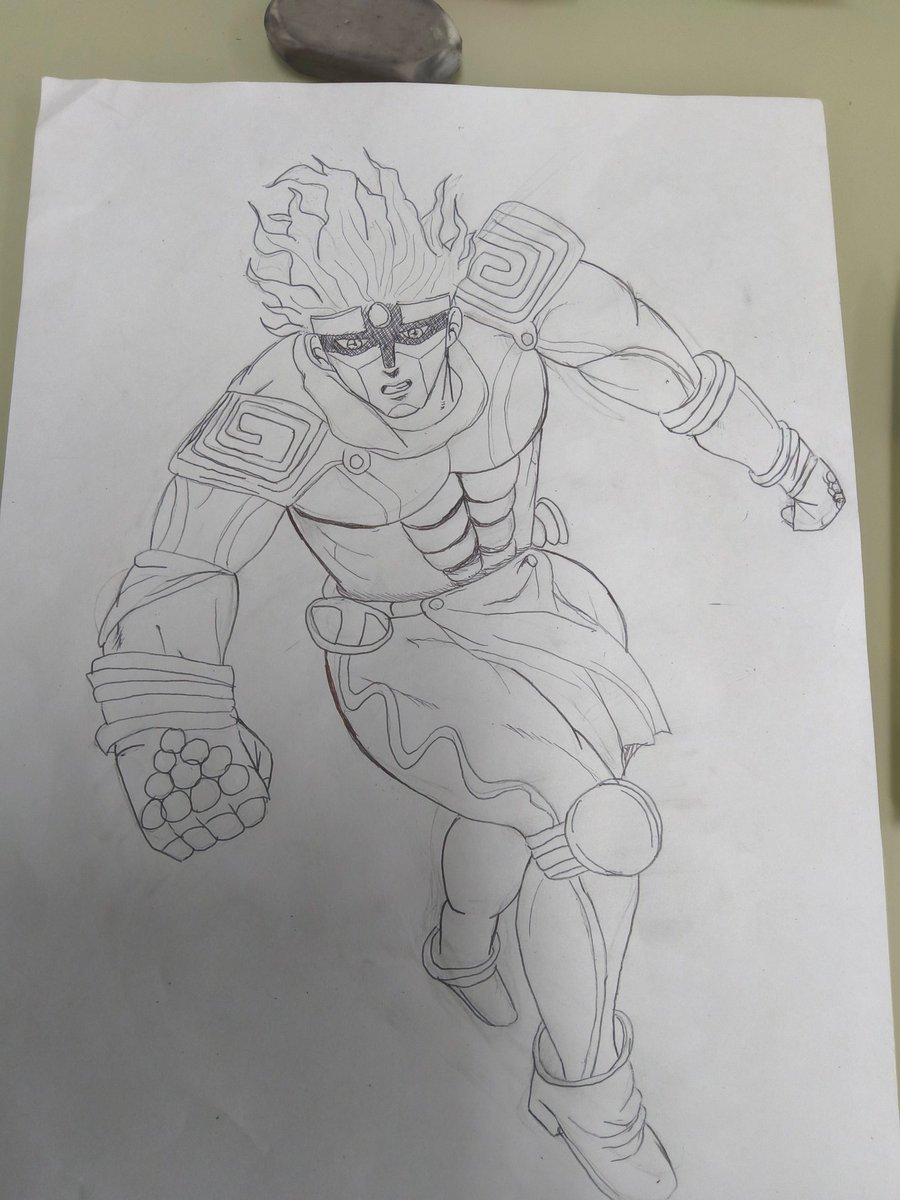 몇개월전에 학교 미술시간때 그린거 보실분 
오라오라오라? 오라오라오라오랏!!!!!!!!!!!