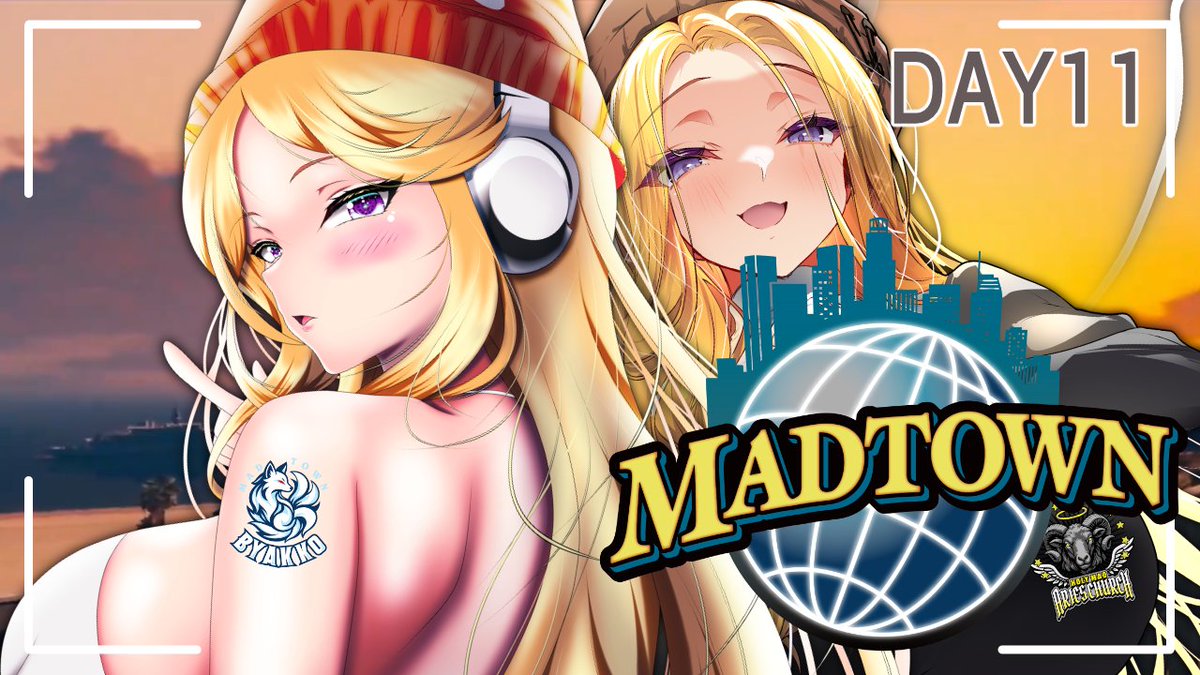 ／｝
20時頃からINするね！
＼
【GTA5│MAD TOWN】今日もこの街で生きていく
【アキロゼ/ホロライブ】 
▼配信▼
youtube.com/live/KOO081meK… 
#MADTOWN