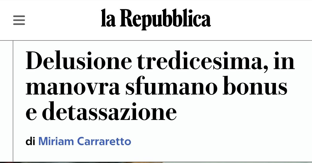 Per fortuna che sono rimaste la flat tax al 15%, l'abolizione della legge Fornero e le pensioni minime a mille euro. Sì, col cazzo. Un governo di cialtroni bugiardi. Tranquilli che tanto i soldi per le armi li troveranno in un minuto. #Meloni #Salvini #Tajani