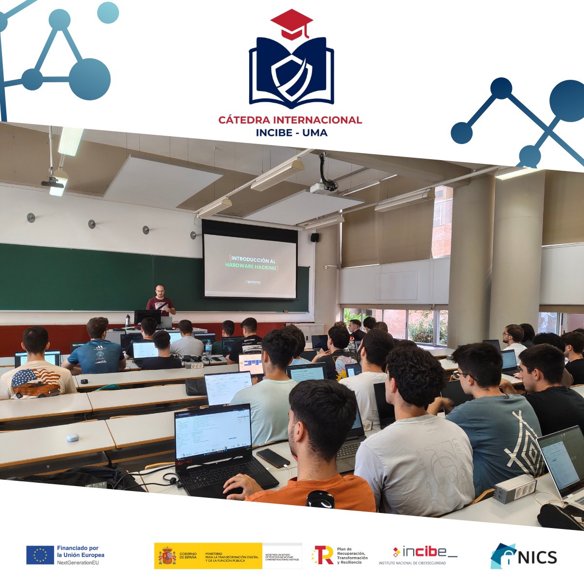 💻Del hardware a la nube: este mes el taller "Seguridad en Infraestructuras y Seguridad Hardware" ofreció una formación abierta en ciberseguridad de estos ámbitos tan candentes, con la colaboración de <a href="/Sofistic/">Sofistic</a> y financiada por #NextGenerationEU a través de <a href="/INCIBE/">INCIBE</a> #CátedrasCiber