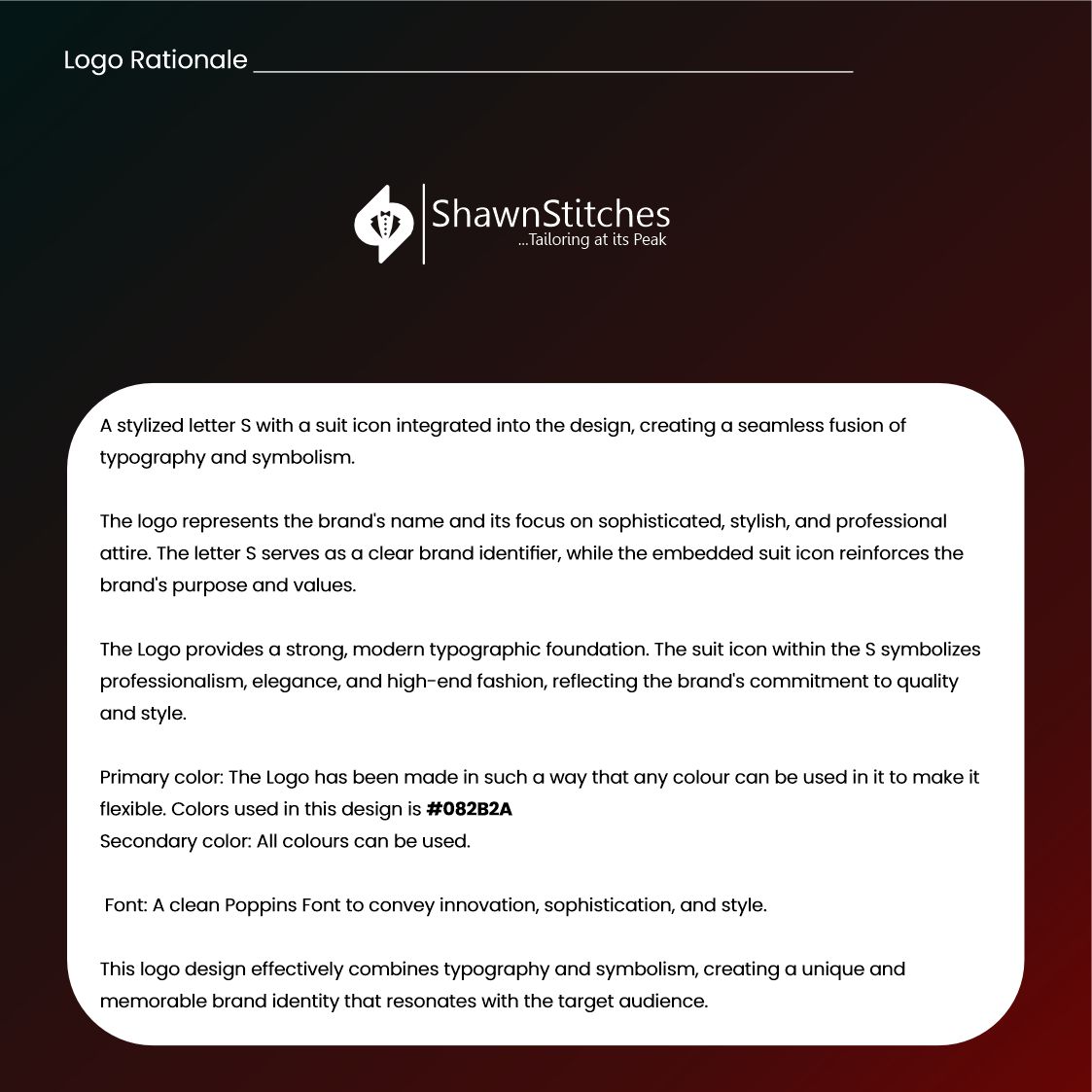 Shawn Stitches is that brand that does awesome fashion wears.

This logo design incorporates the brand unique features.

Let's Create something unique for you.

#logo #creativity #coreldraw #graphicdesign #active #hire #viral