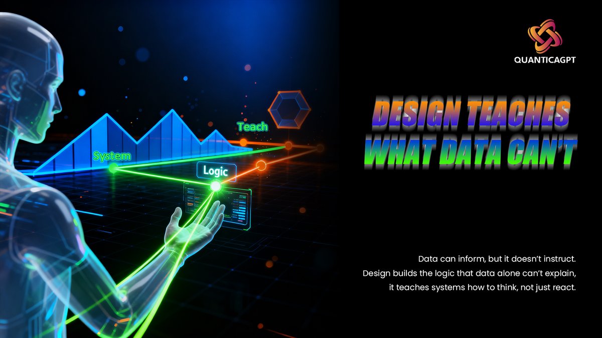 QUANTICAGPT_'s tweet image. 📊 Data observes.
But design interprets.
🎯 Every pattern and market reaction stems from intent.
🌐 At Quanticagpt, we build AI that reasons, not just reacts.
💱 Because true intelligence isn’t trained by numbers, it’s shaped by design.

#Quanticagpt #AITrading #IntelligentDesign