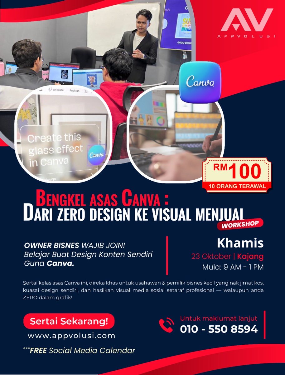 ResitkuMY's tweet photo. Usahawan nak jimat kos dengan design poster sendiri?🤨 Tapi tak reti nak design poster yang menarik perhatian?

Jom belajar dengan kami. Kami menawarkan kelas beginner canva. Percuma content calendars dan support group after class. Untuk 10 orang terawal harga cuma RM 100 je. https://t.co/N9exelJku7